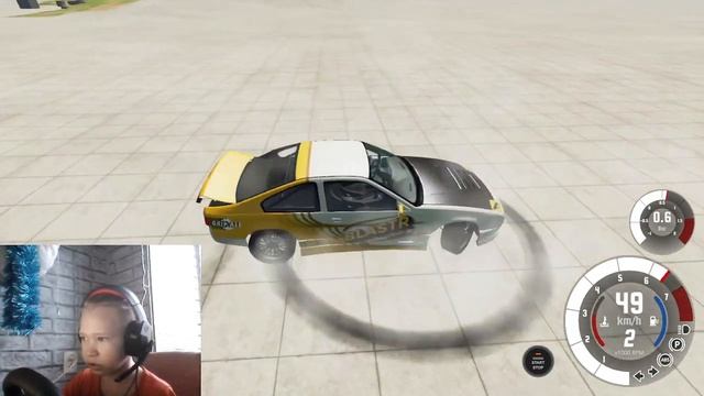 ТЕСТ в бимке (BeamNG.drive)+ руль Logitech momo racing смотреть онлайн