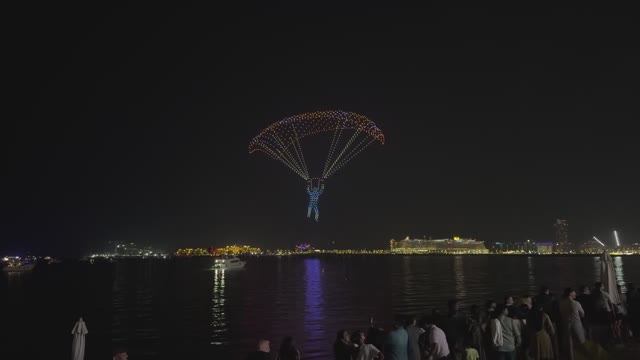 Dubai Drone Show 2025  Dubai New Year Night Drone Show & Fireworks 2025