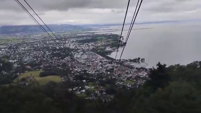 Подъём на фуникулёре на гору Пфандер (Pfander). Брегенц, Ав смотреть онлайн