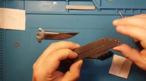 Нож Todd Begg Kwaiken,разборка,чистка,настройка механики.