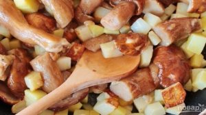 Картофель с белыми грибами