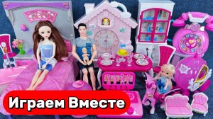Игрушки мультики БАРБИ ! Кукольный домик Барби и её семьи ! АСМР игрушки мультики детям