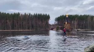 Тест сухих костюмов SUP-VIRTA на Вуоксе