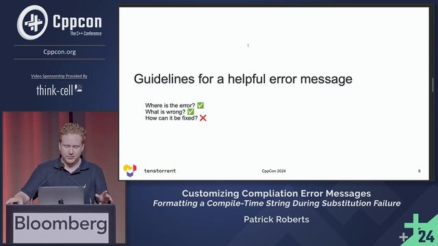Lightning Talk: Customizing Compilation Error Messages Using C++ Concepts - Patrick Roberts