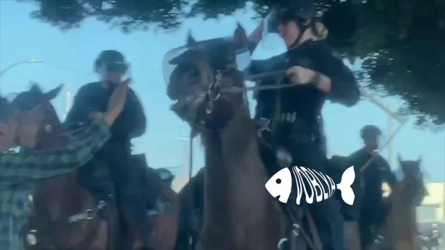 В Лос-Анджелесе против уличных беспорядков бросили кавалерию с деревянными мечами