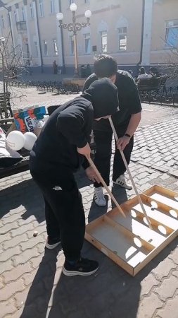 Игра в хоккей на дереве
