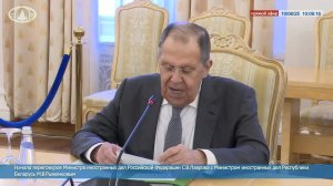 🔴 Начало переговоров С.В.Лаврова с Министром иностранных дел Республики Беларусь М.В.Рыженковым