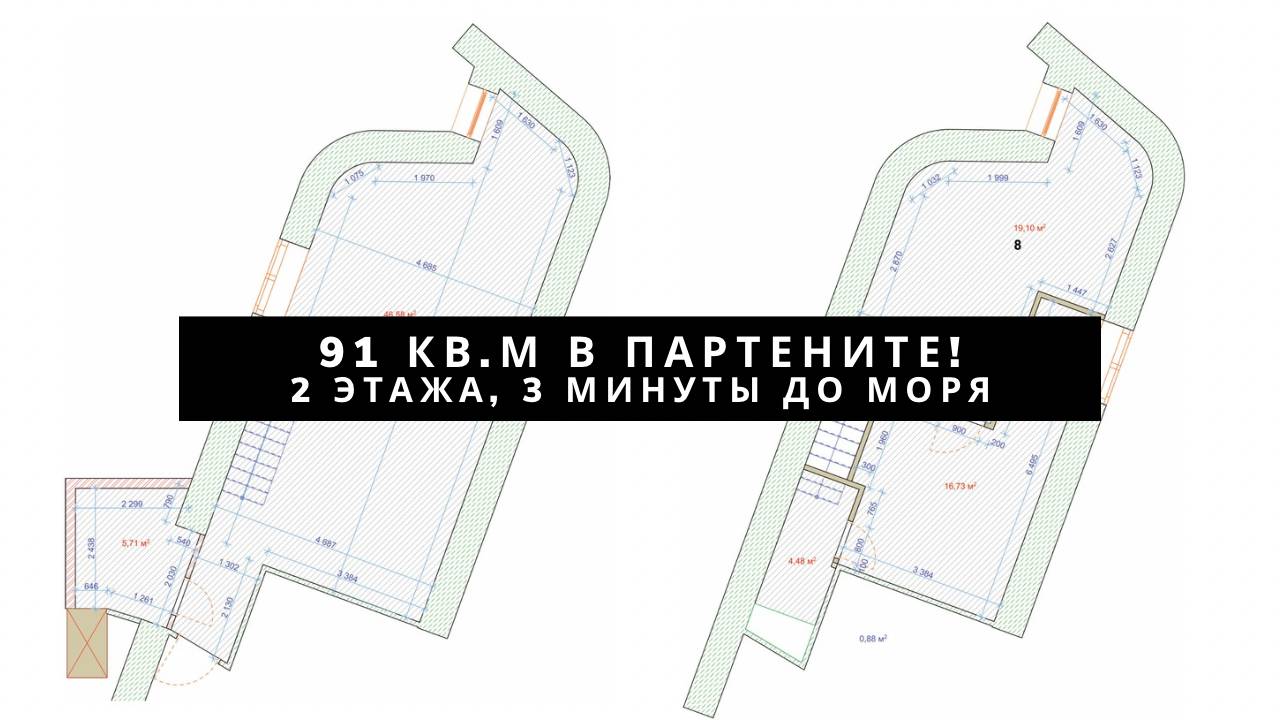 Апартамент у моря в Крыму ниже рынка! 2 этажа, первая линия, Партенит — лучшее вложение 2025
