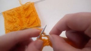 АЖУРНЫЙ УЗОР СПИЦАМИ "ЛИСТЬЯ"