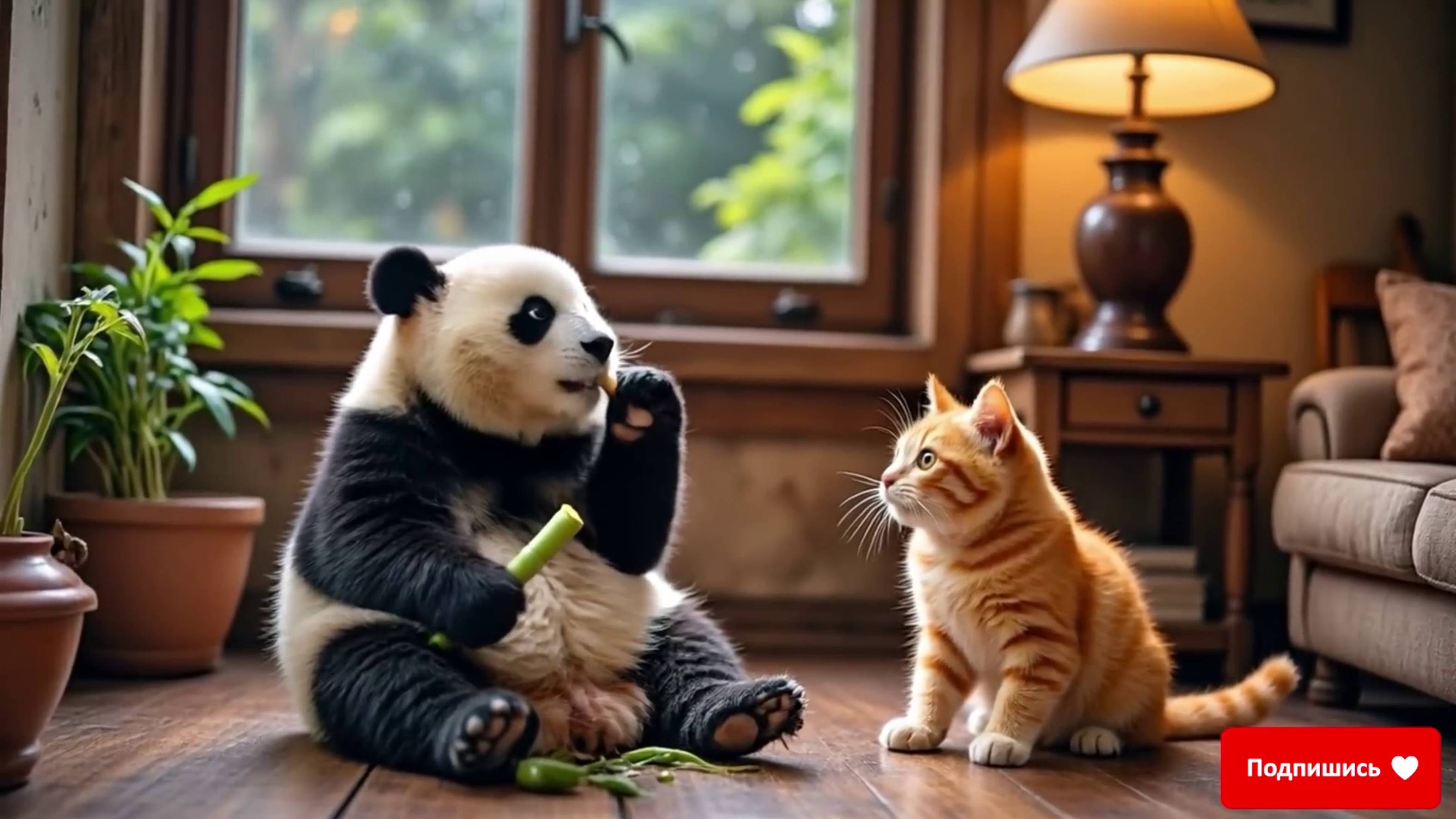 Котик и панда