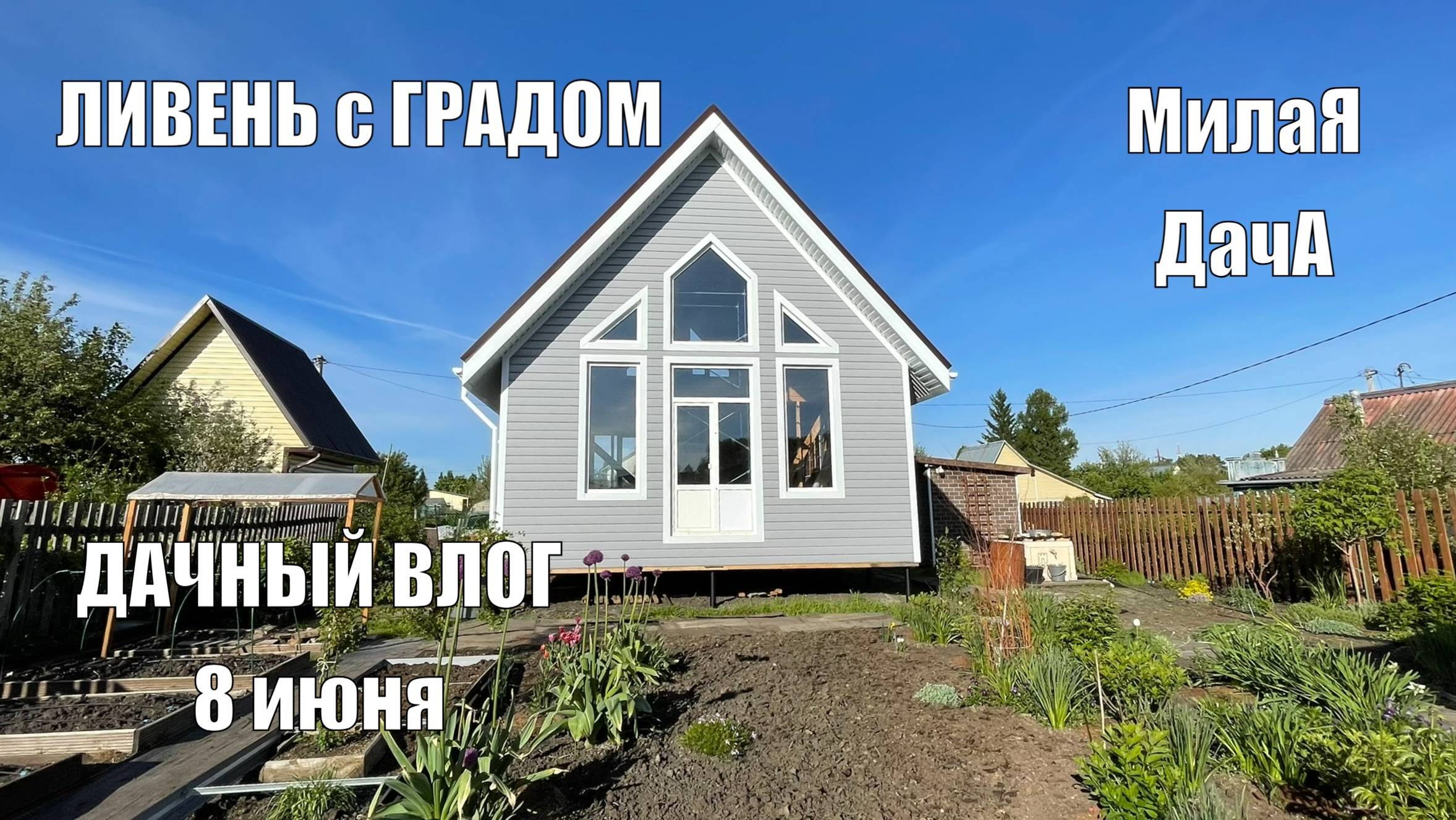 Нас накрыл ливень с градом | Дачный влог 8 июня  | Летнее удобрение гортензий
