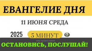 11 июня среда Евангелие дня 2025 с толкованием