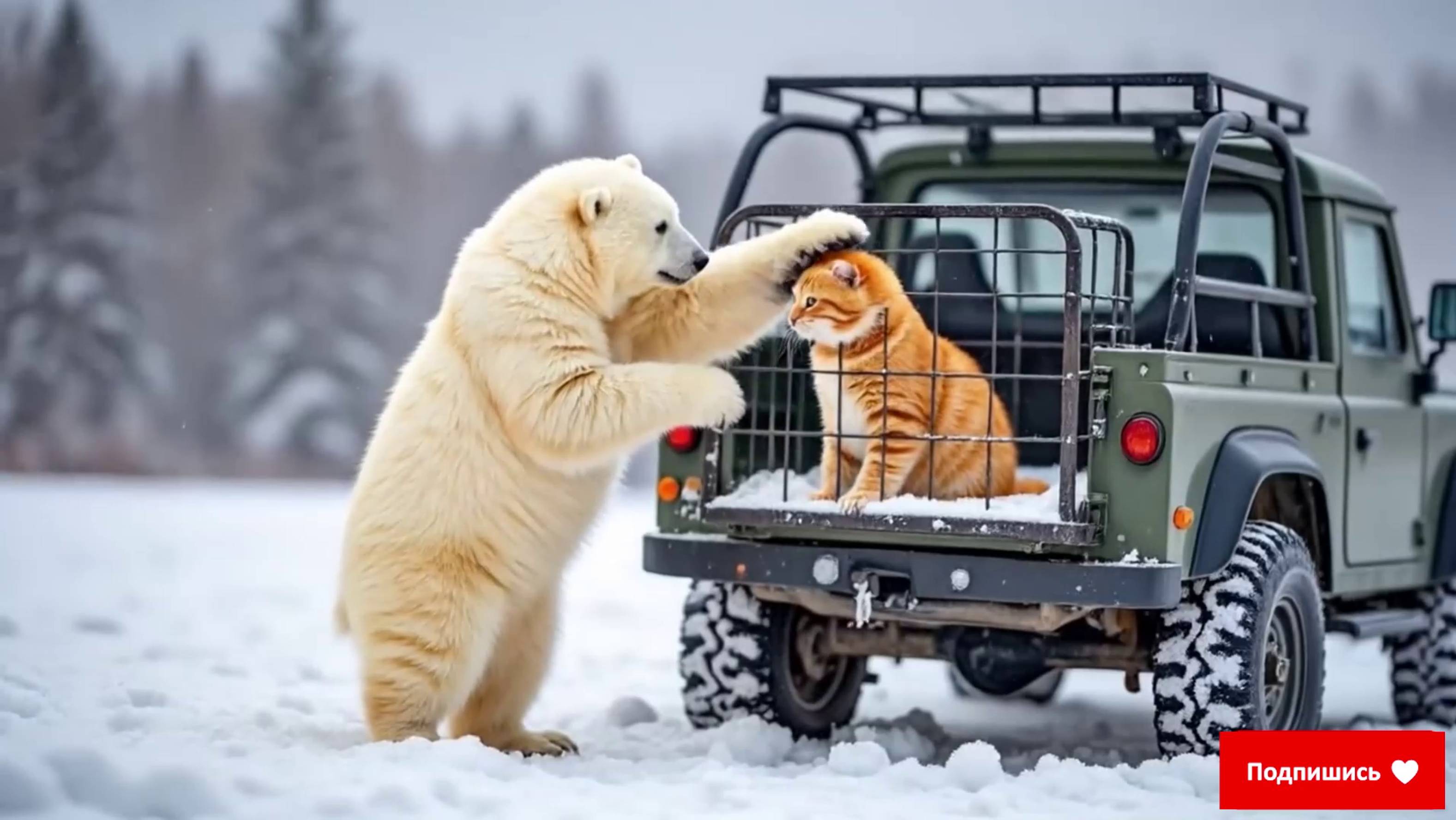 Котик и Белый мишка
