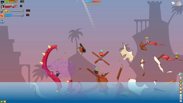 Армагеддон с @wormix_gameplay. Пираты + Пылающие Зомби. Самое б смотреть онлайн