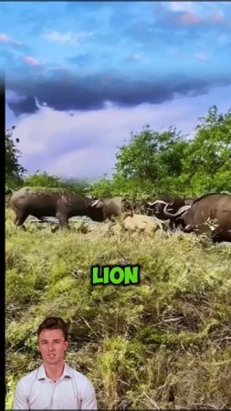 XvFjm5XuCWo - ＂Rebellion on the Savanna： Buffalos Overthrow the Lion King＂ #shorts #animals #wildlif