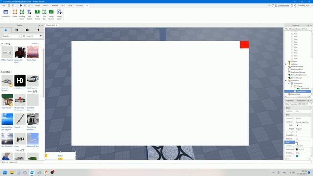 Урок 2 меню игры в Roblox Studio