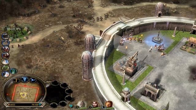 ГОНДОР против 7 СЛОЖНЫХ БОТОВ - The Battle For Middle Earth 1.06 Gameplay смотреть онлайн