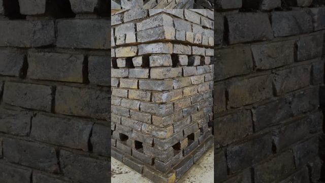 Банная печь Гром 30 в обкладке сафоновским кирпичом .