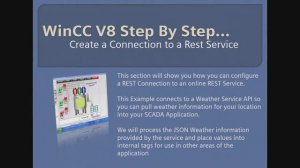 WinCC V8.0 Step By Step 28 Create A REST Connection to Weather Service #winccguru