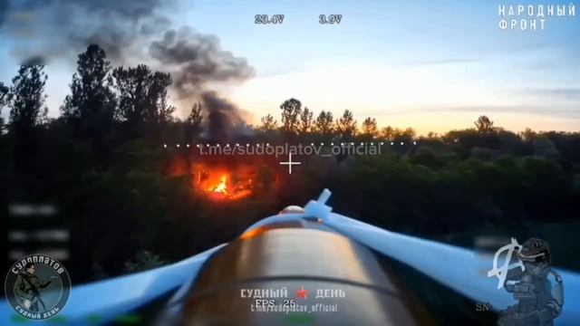 Уничтожение Т-72АВ ВСУ в Колодезном Харьковская обл.