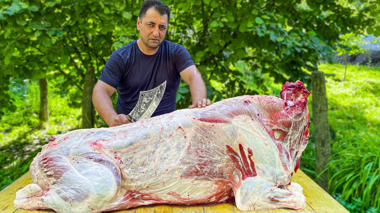 Разделка ЦЕЛОГО БЫКА для Супер Рецепта! Национальный Главный Праздник Года