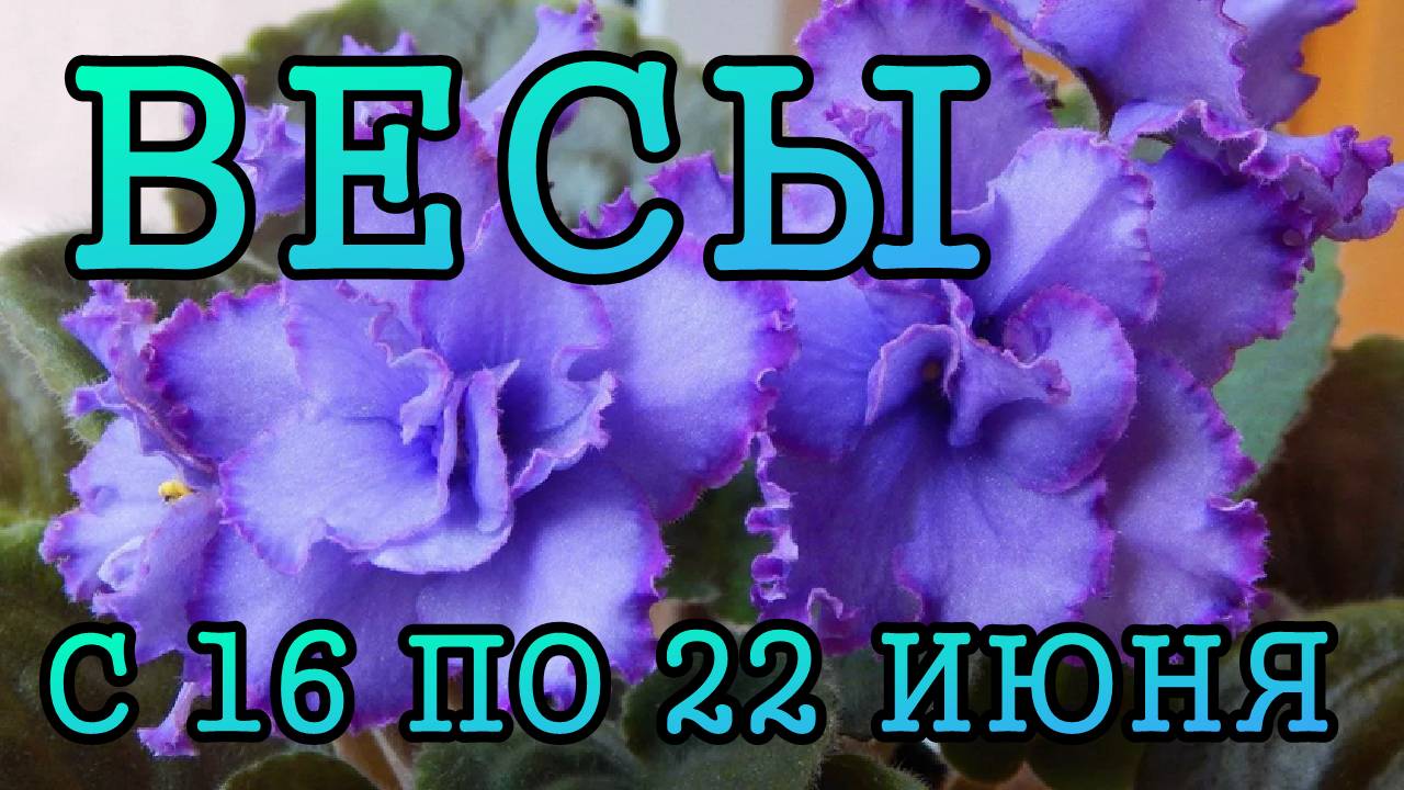 ВЕСЫ таро прогноз на неделю с 16 по 22 ИЮНЯ 2025 года.