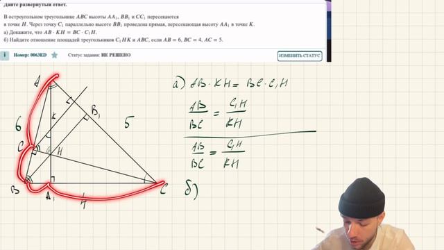 Планиметрия №17 ЕГЭ ПРОФИЛЬ 2025 Задача про высоты треуг смотреть онлайн