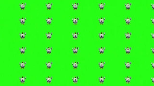 чикен из игры "Chicken gun" танцует на камеру зелёный фон RYTP смотреть онлайн