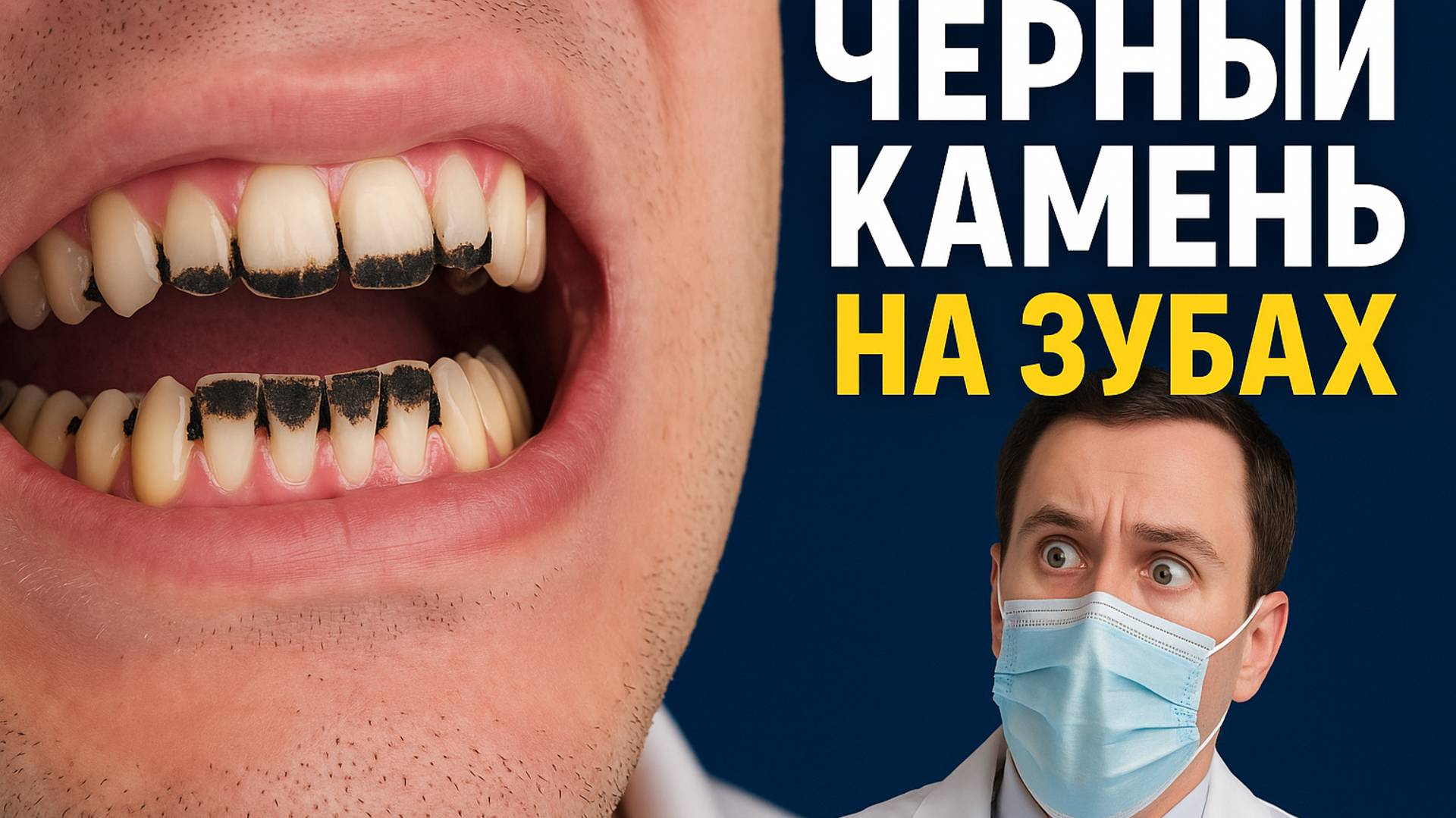 Огромный зубной камень на шатающихся зубах. Запах изо рта