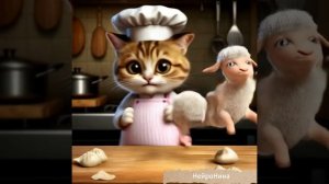 Кот и пельмени