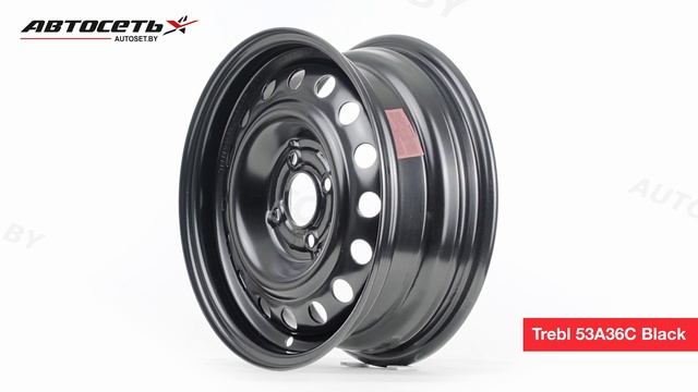 Trebl 53A36C Black: 3D-обзор штампованного диска ● Автосеть ● смотреть онлайн