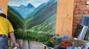 Подмалевок. Самая высокая гора в Чечне Тебулосмта, мас