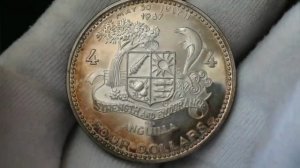 4 доллара 1969 г Ангилья / 4 dollars 1969, Anguilla, PROOF