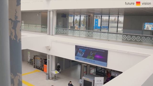 Светодиодный экран в аэропорту города Уфа | FUTURE VISION смотреть онлайн