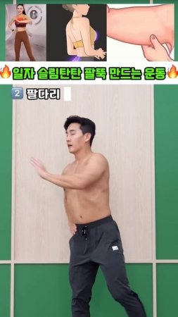 슬림탄탄 일자 팔뚝 만드는 운동 #팔뚝살 #팔운동 #오운완