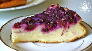 Нежнейшая  творожная запеканка с черной смородиной. Просто и вкусно.