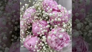 Букет Ароматные пионы и гипсафила