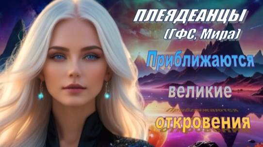 ✨ Плеядеанцы (ГФС, Мира): Приближаются великие откровения