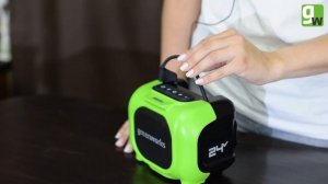 Аккумуляторная акустическая система Greenworks GPT-MNBS, 24V/220V