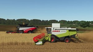 Farming Simulator 25 / Уборка рапса и пшеницы Ростсельмаш TORUM 770, Claas Lexion 560, КрАЗ 65032