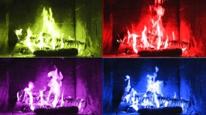 Домашний Камин - RGB - разноцветный огонь, для романтики и вечеринки Relaxing Fireplace релакс