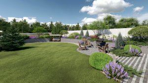 Ландшафтный дизайн участка "Зеленый оазис"