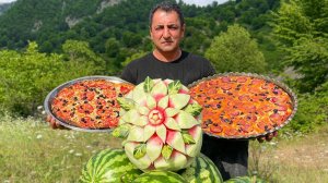 ГОТОВЛЮ ДОМАШНЕЮ ПИЦЦУ С ОСВЕЖАЮЩИМ АРБУЗНЫМ СОКОМ! Жизнь в деревне
