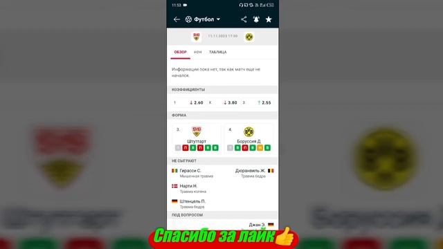 Вулверхэмптон - Тоттенхэм / Штутгарт - Боруссия Д | Прог
