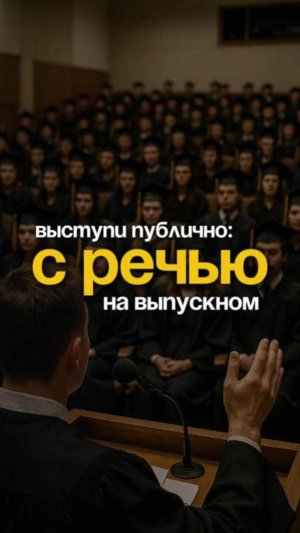 Выступи публично, на выпускном