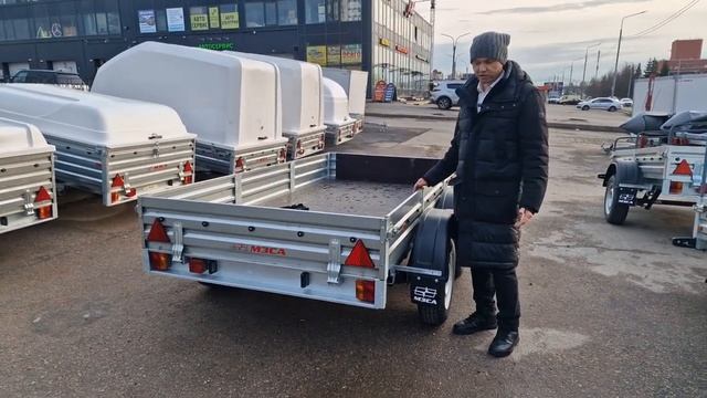 Двухосный легковой прицеп МЗСА 817733.022 273х137 см. Видео обзор. смотреть онлайн