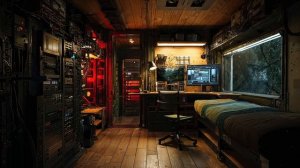 DEAD Zone Outpost Sci-Fi Rain Ambience in Isolation for Focus & Sleep 4K