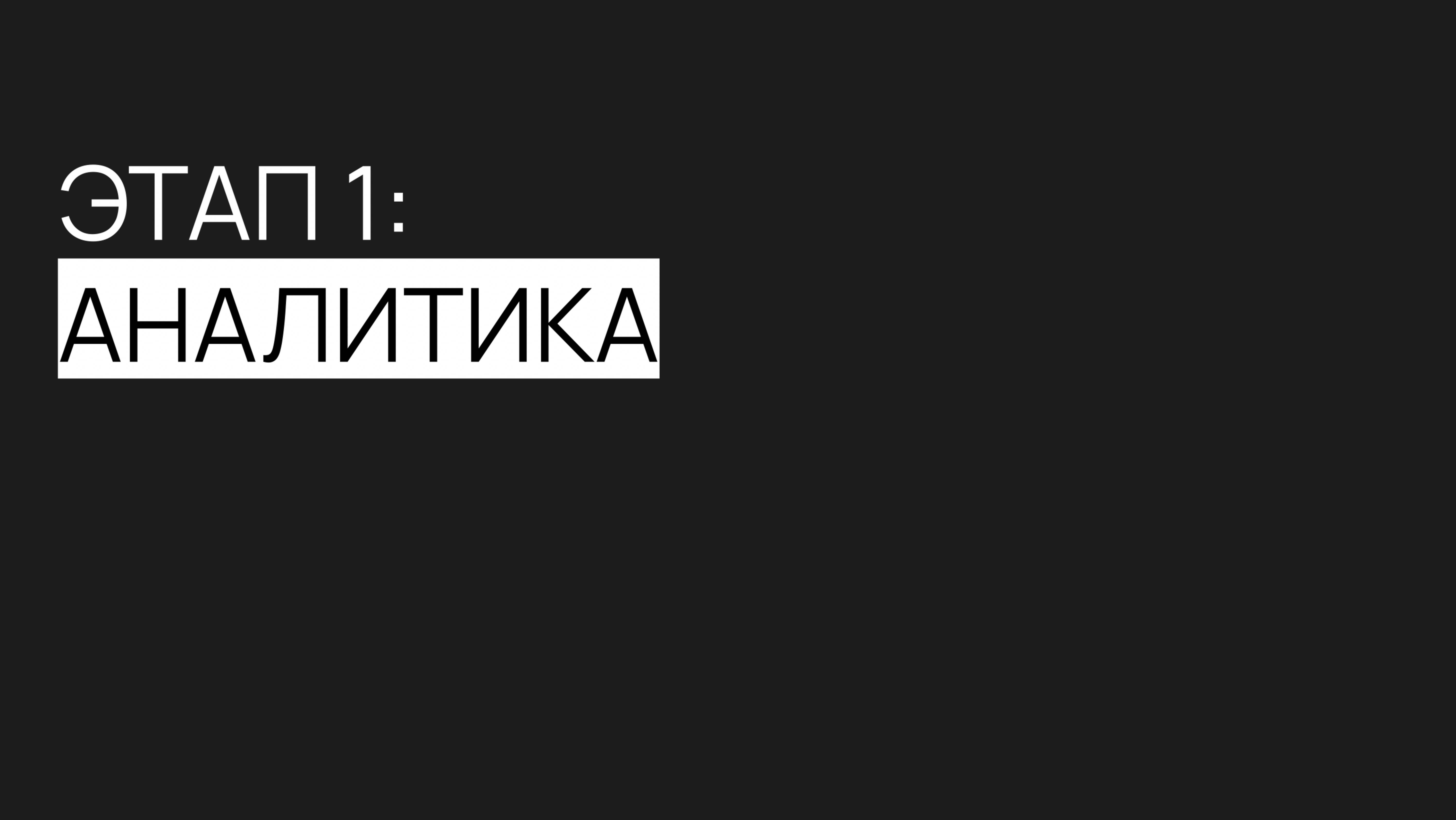Презентация первого этапа – Аналитики