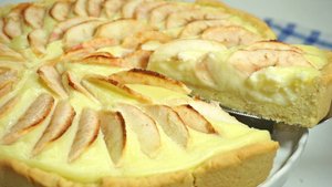 Открытый яблочный пирог. Вкусно и просто.