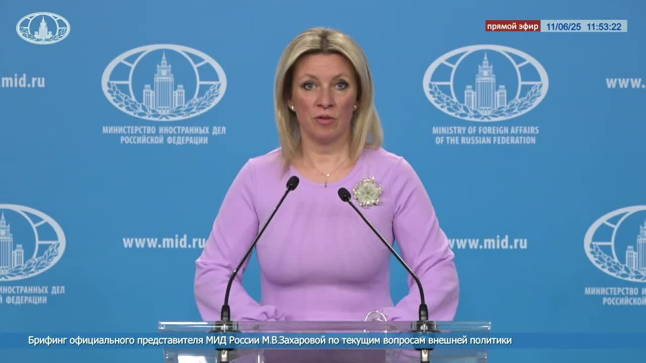 🔴 #ПрямойЭфир: Брифинг М.В.Захаровой по текущим вопросам внешней политики